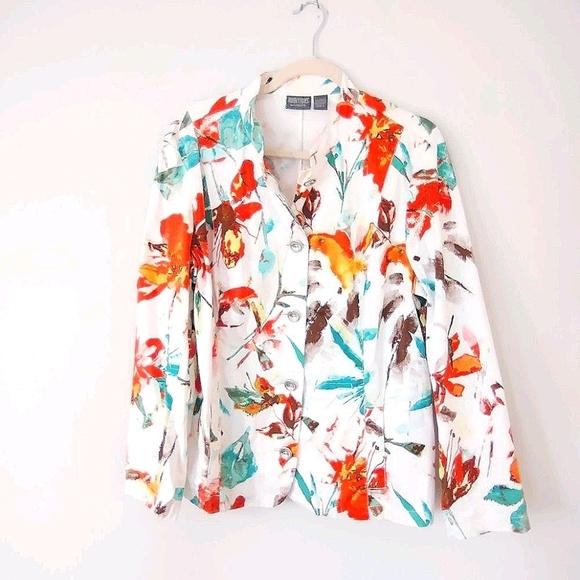 Chico's Jackets & Blazers - Chico's Floral Print Jacket